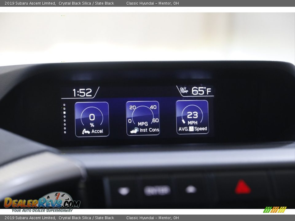 2019 Subaru Ascent Limited Crystal Black Silica / Slate Black Photo #12