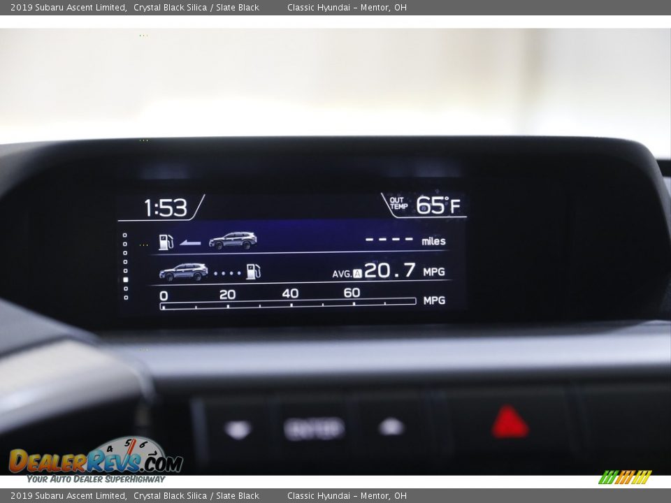 2019 Subaru Ascent Limited Crystal Black Silica / Slate Black Photo #15