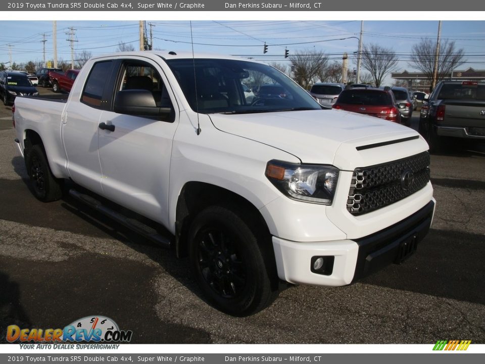 2019 Toyota Tundra SR5 Double Cab 4x4 Super White / Graphite Photo #3