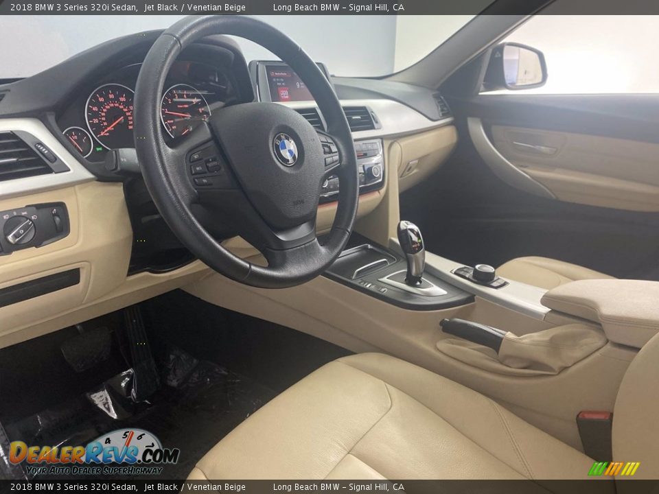 2018 BMW 3 Series 320i Sedan Jet Black / Venetian Beige Photo #15
