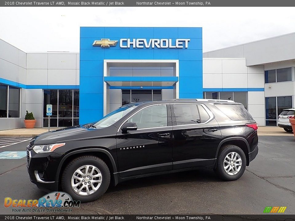 2018 Chevrolet Traverse LT AWD Mosaic Black Metallic / Jet Black Photo #1