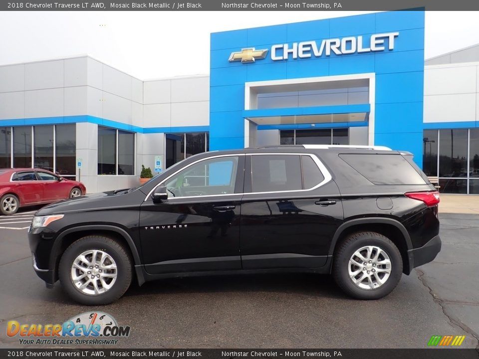 2018 Chevrolet Traverse LT AWD Mosaic Black Metallic / Jet Black Photo #3