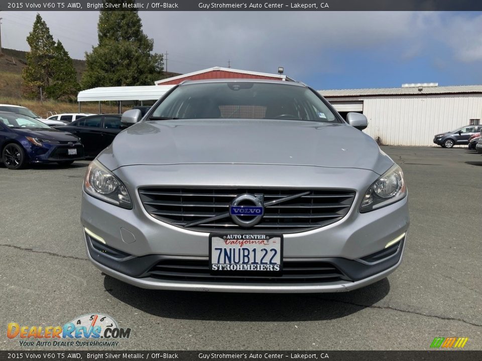 2015 Volvo V60 T5 AWD Bright Silver Metallic / Off-Black Photo #2