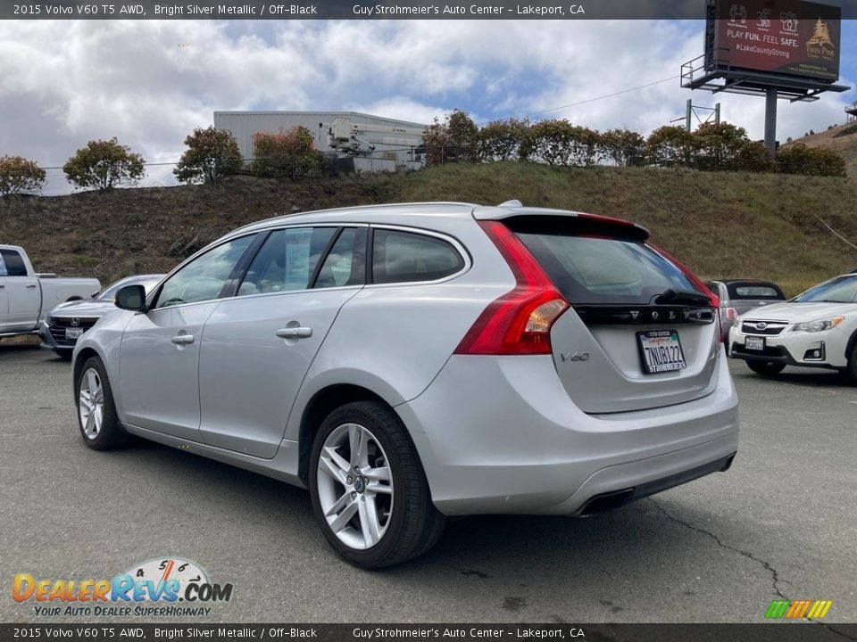 2015 Volvo V60 T5 AWD Bright Silver Metallic / Off-Black Photo #5