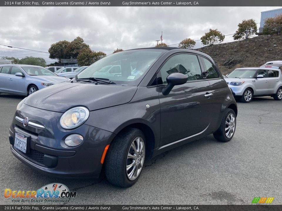 2014 Fiat 500c Pop Granito Lucente (Granite) / Avorio (Ivory) Photo #3