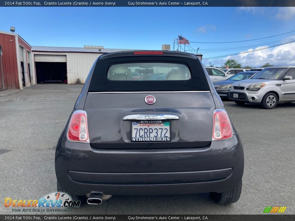 2014 Fiat 500c Pop Granito Lucente (Granite) / Avorio (Ivory) Photo #6