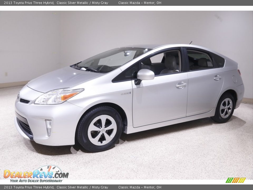 2013 Toyota Prius Three Hybrid Classic Silver Metallic / Misty Gray Photo #3