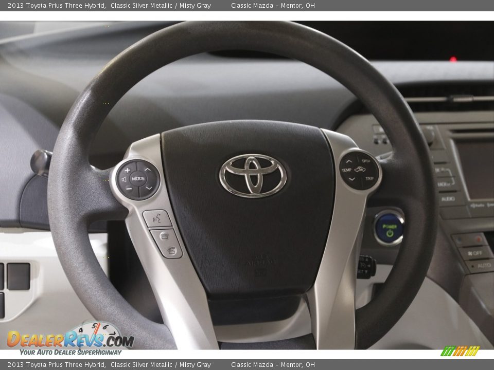 2013 Toyota Prius Three Hybrid Classic Silver Metallic / Misty Gray Photo #7