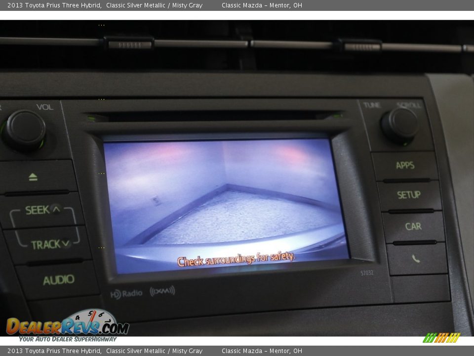 2013 Toyota Prius Three Hybrid Classic Silver Metallic / Misty Gray Photo #12