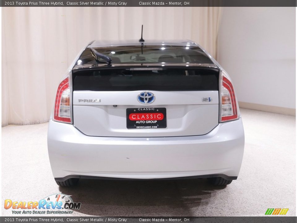 2013 Toyota Prius Three Hybrid Classic Silver Metallic / Misty Gray Photo #17