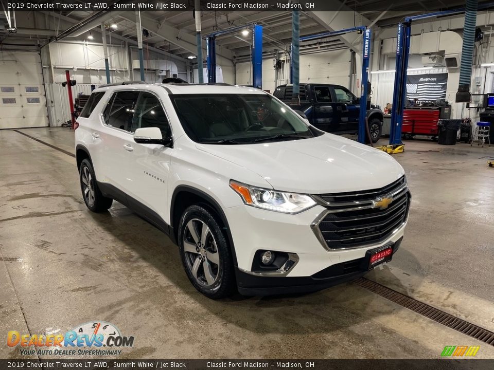 2019 Chevrolet Traverse LT AWD Summit White / Jet Black Photo #2