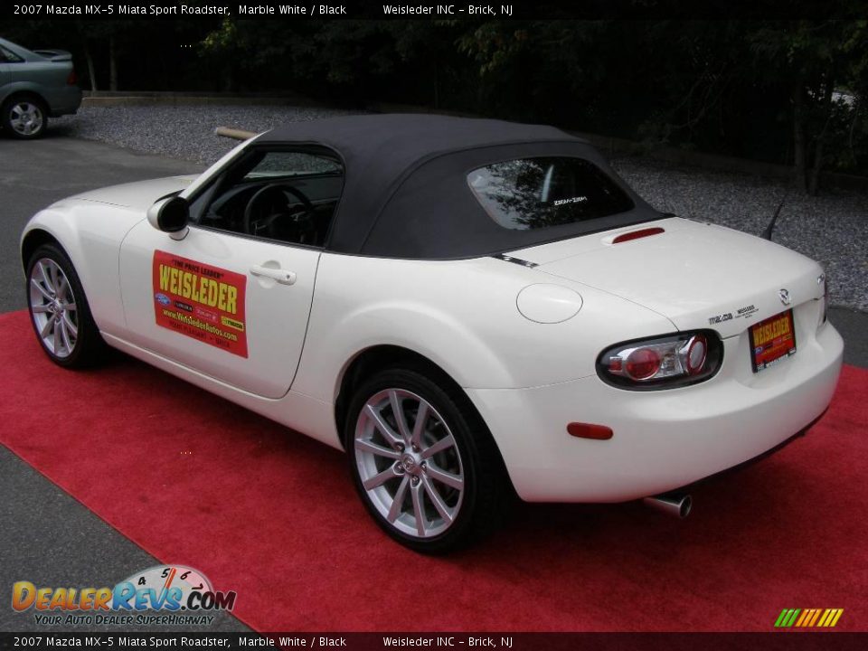 2007 Mazda MX-5 Miata Sport Roadster Marble White / Black Photo #6