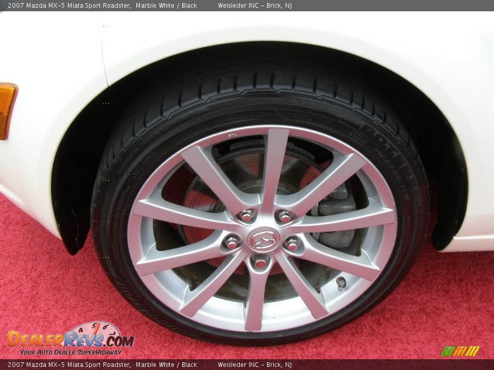 2007 Mazda MX-5 Miata Sport Roadster Marble White / Black Photo #9