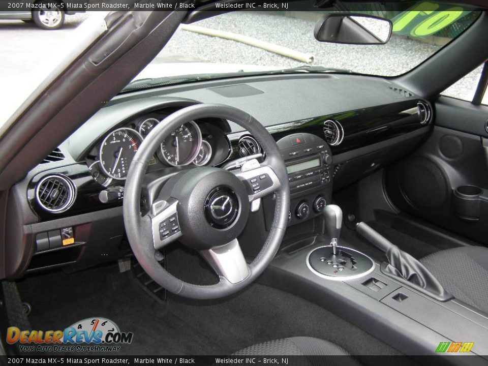 2007 Mazda MX-5 Miata Sport Roadster Marble White / Black Photo #11