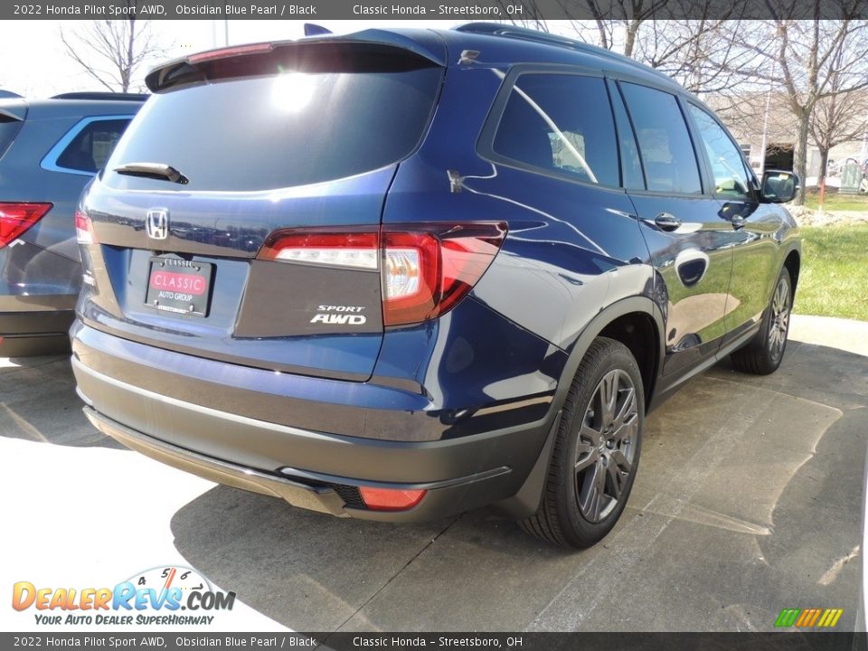 2022 Honda Pilot Sport AWD Obsidian Blue Pearl / Black Photo #4