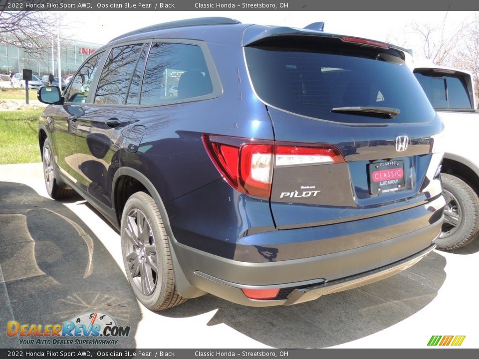 2022 Honda Pilot Sport AWD Obsidian Blue Pearl / Black Photo #5