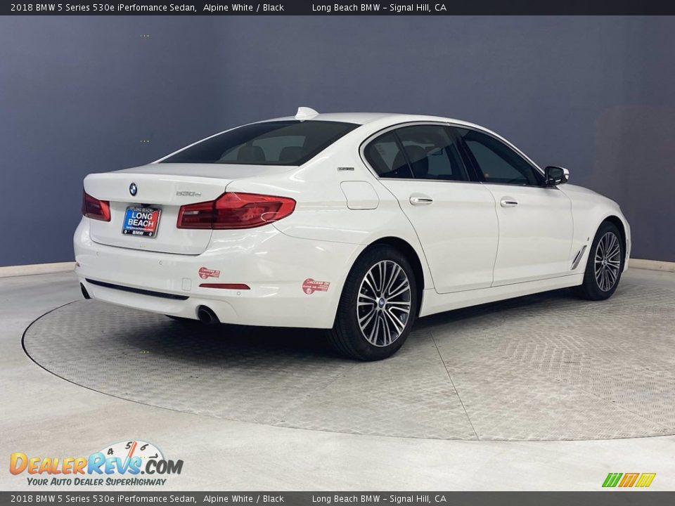 2018 BMW 5 Series 530e iPerfomance Sedan Alpine White / Black Photo #5