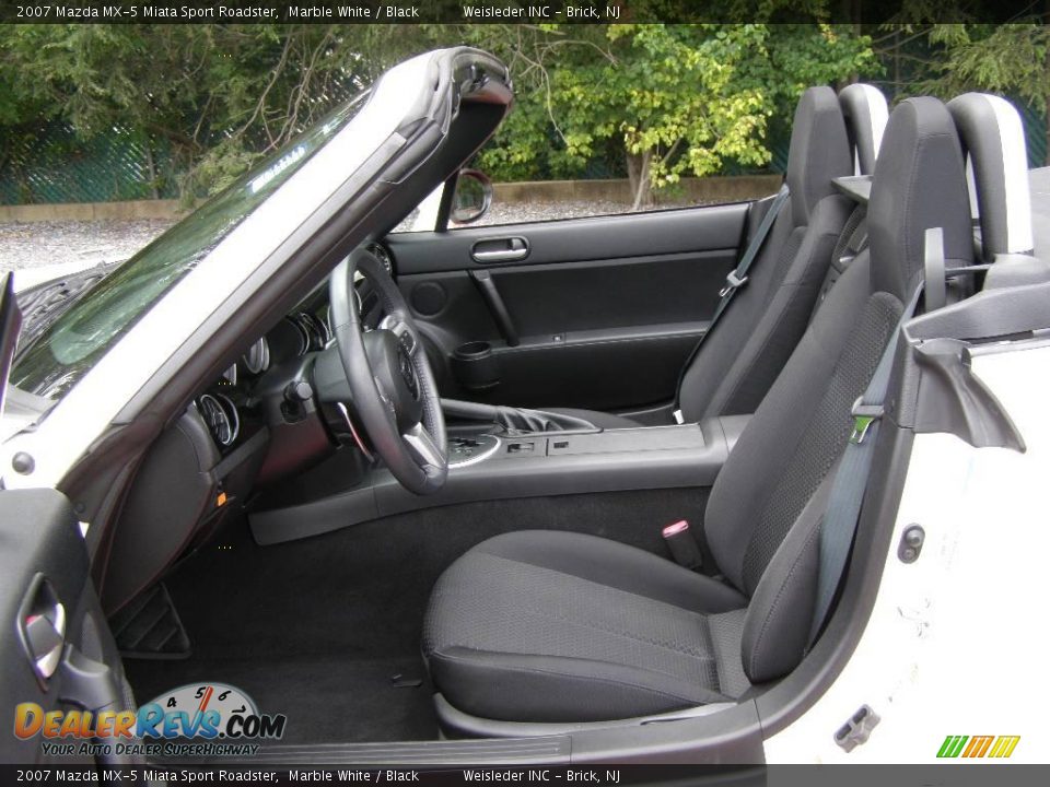 2007 Mazda MX-5 Miata Sport Roadster Marble White / Black Photo #13
