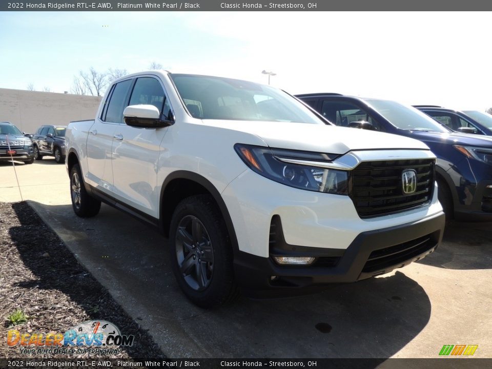 2022 Honda Ridgeline RTL-E AWD Platinum White Pearl / Black Photo #3