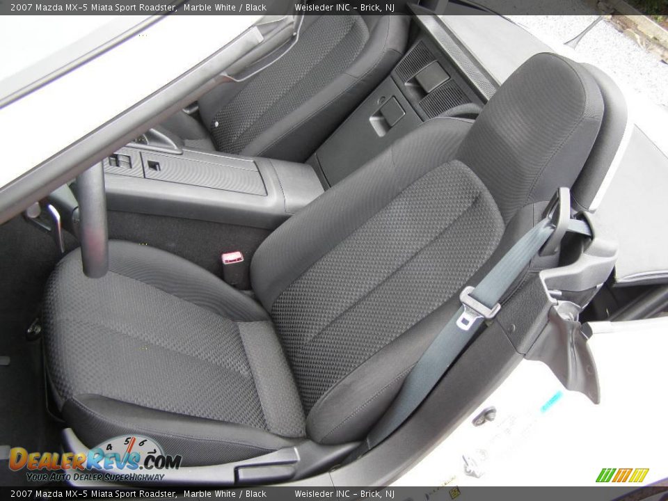 2007 Mazda MX-5 Miata Sport Roadster Marble White / Black Photo #14