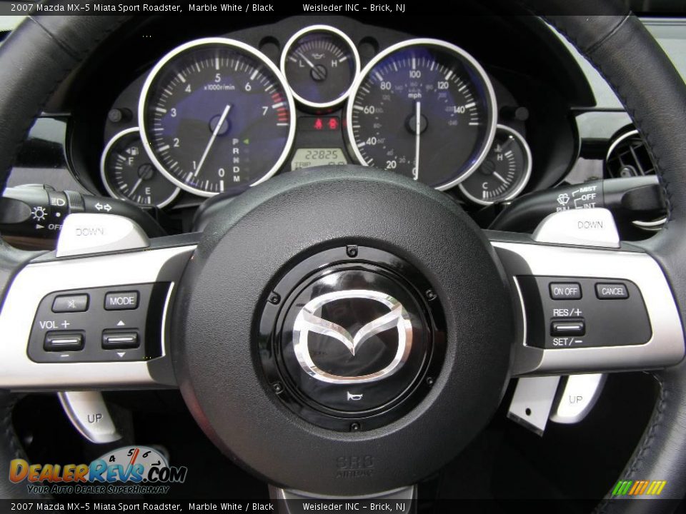 2007 Mazda MX-5 Miata Sport Roadster Marble White / Black Photo #17