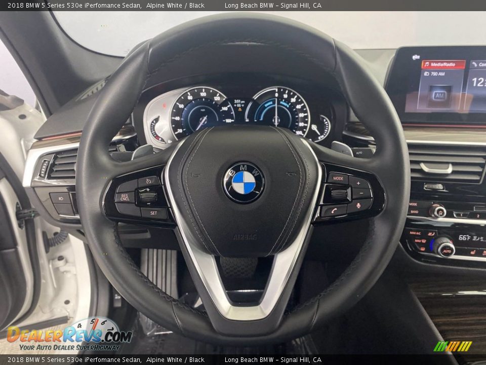 2018 BMW 5 Series 530e iPerfomance Sedan Alpine White / Black Photo #17