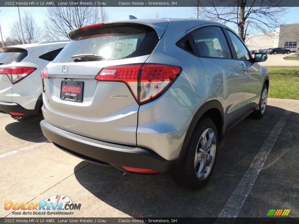 2022 Honda HR-V LX AWD Lunar Silver Metallic / Gray Photo #4