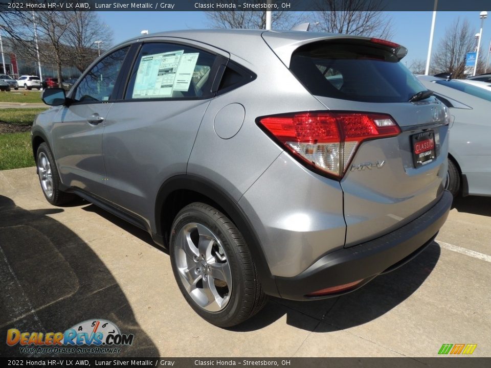2022 Honda HR-V LX AWD Lunar Silver Metallic / Gray Photo #5