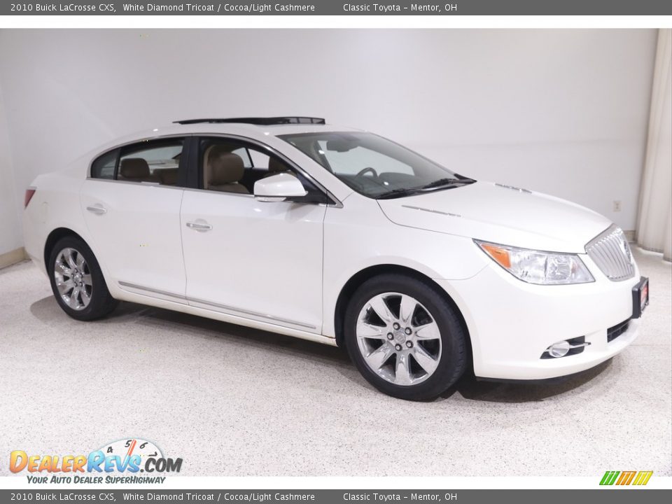 2010 Buick LaCrosse CXS White Diamond Tricoat / Cocoa/Light Cashmere Photo #1