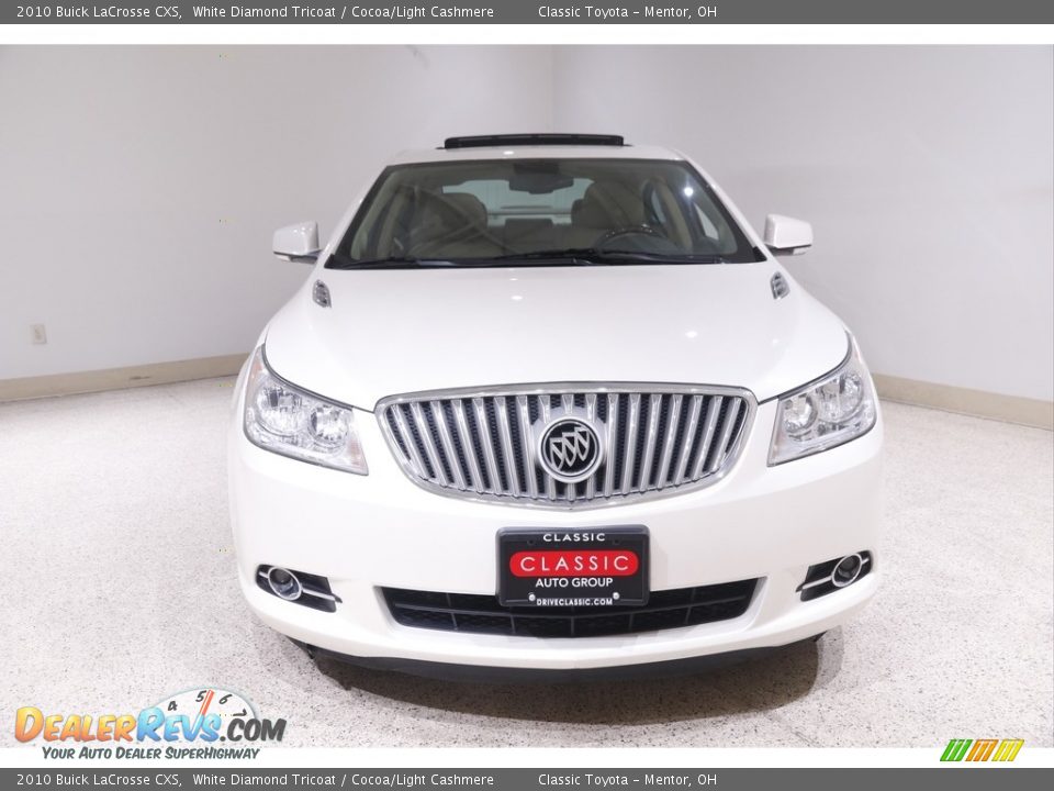 2010 Buick LaCrosse CXS White Diamond Tricoat / Cocoa/Light Cashmere Photo #2