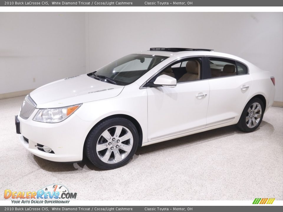 2010 Buick LaCrosse CXS White Diamond Tricoat / Cocoa/Light Cashmere Photo #3