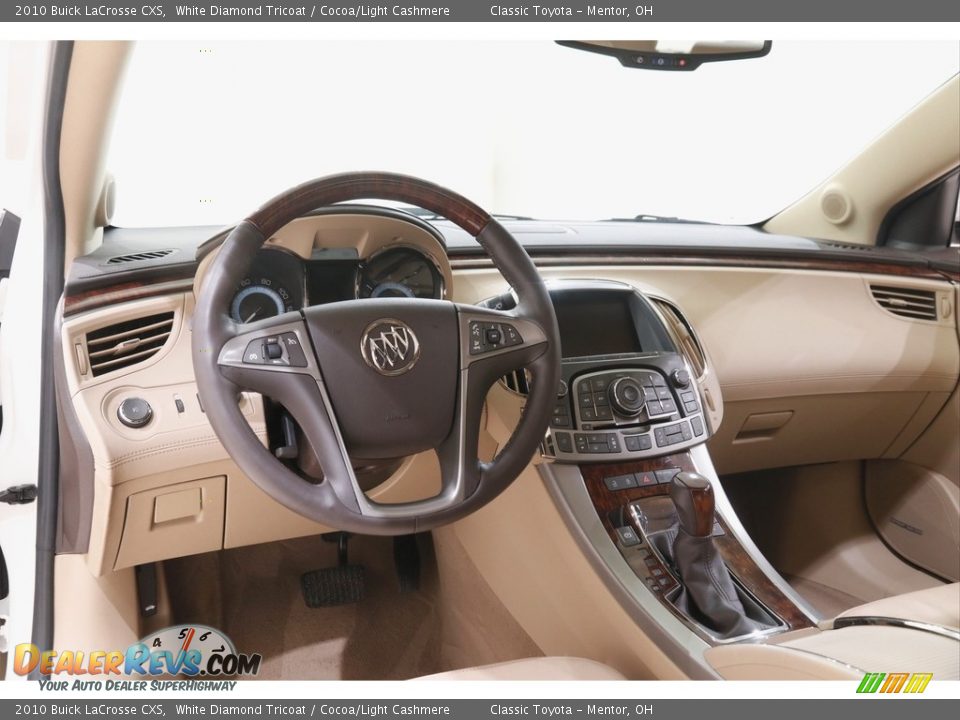 2010 Buick LaCrosse CXS White Diamond Tricoat / Cocoa/Light Cashmere Photo #6