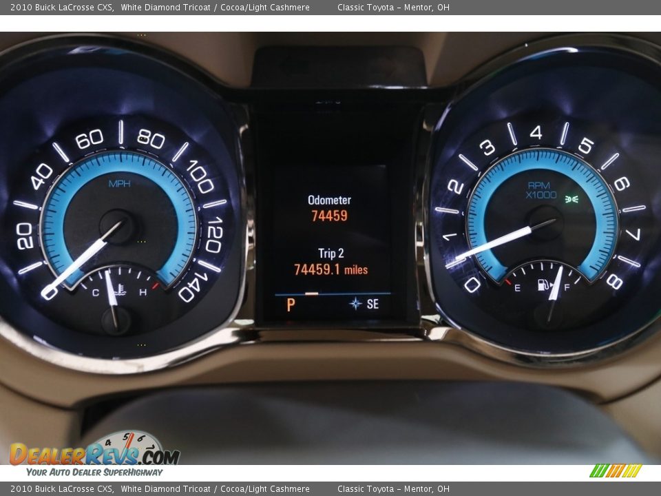 2010 Buick LaCrosse CXS White Diamond Tricoat / Cocoa/Light Cashmere Photo #8