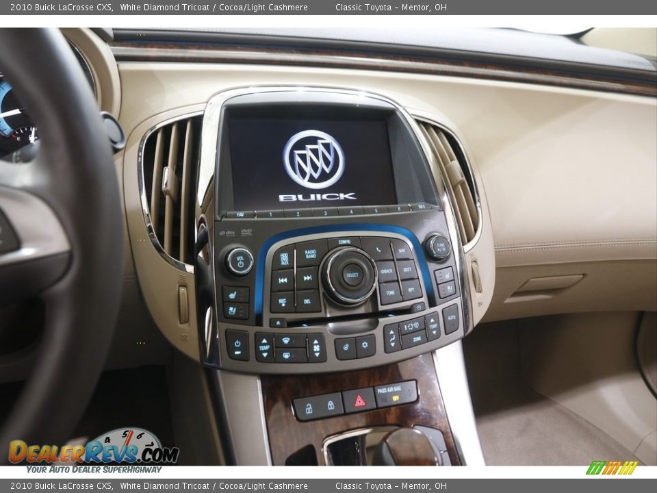 2010 Buick LaCrosse CXS White Diamond Tricoat / Cocoa/Light Cashmere Photo #9