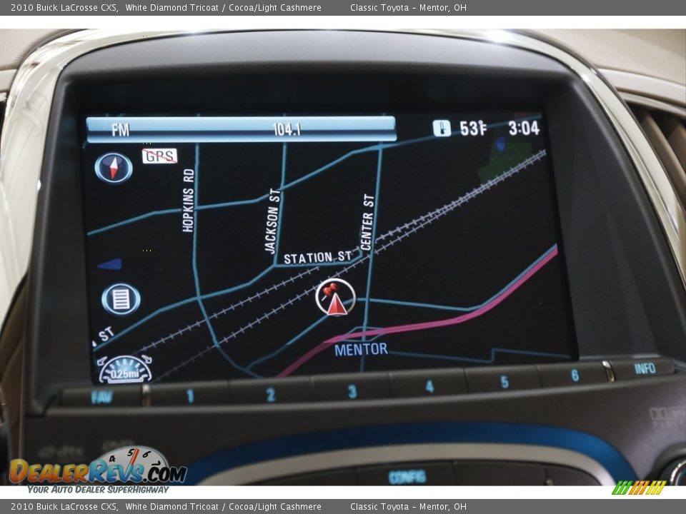 2010 Buick LaCrosse CXS White Diamond Tricoat / Cocoa/Light Cashmere Photo #10