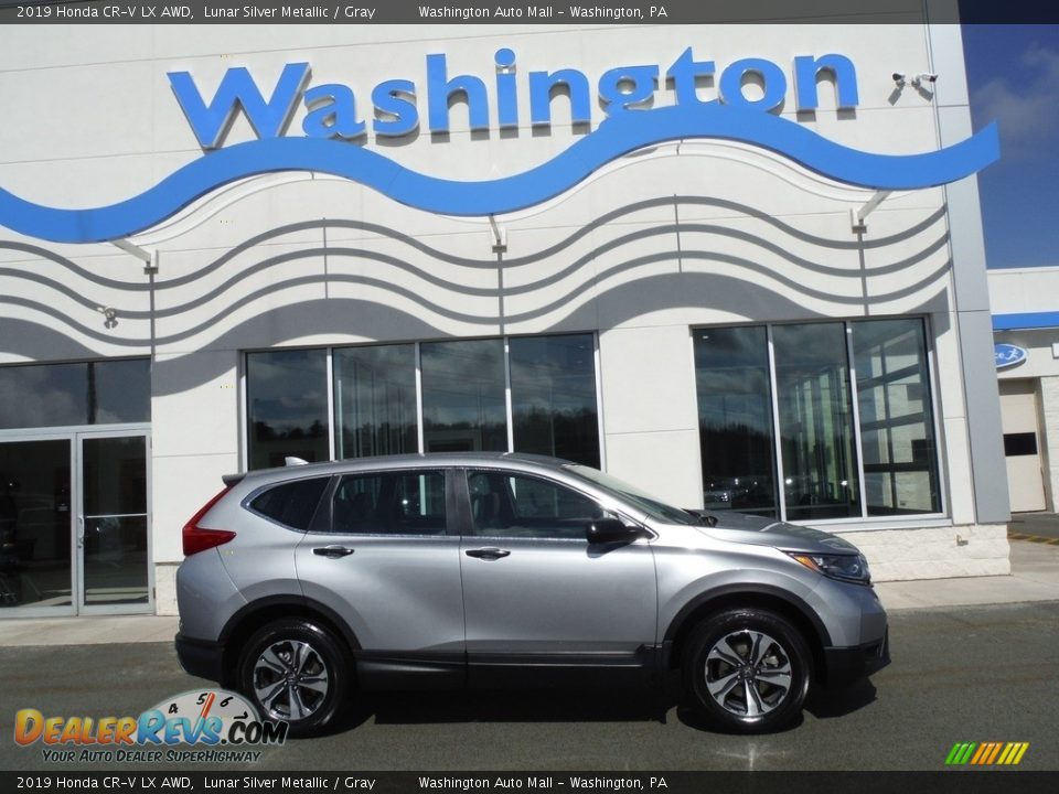 2019 Honda CR-V LX AWD Lunar Silver Metallic / Gray Photo #2