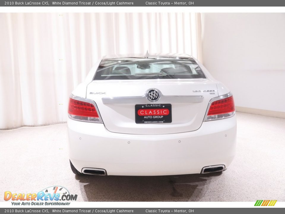 2010 Buick LaCrosse CXS White Diamond Tricoat / Cocoa/Light Cashmere Photo #19