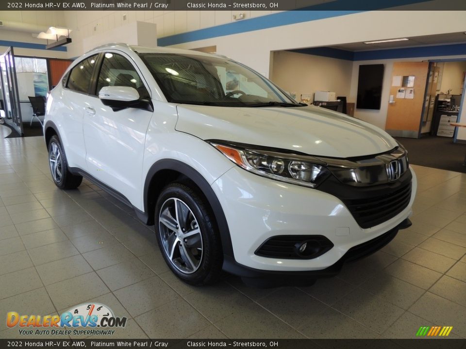 2022 Honda HR-V EX AWD Platinum White Pearl / Gray Photo #3