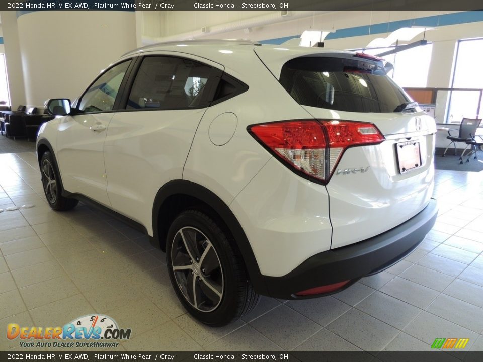 2022 Honda HR-V EX AWD Platinum White Pearl / Gray Photo #5