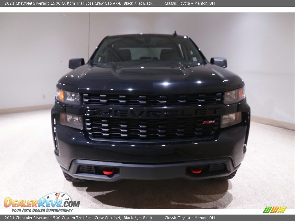 2021 Chevrolet Silverado 1500 Custom Trail Boss Crew Cab 4x4 Black / Jet Black Photo #2