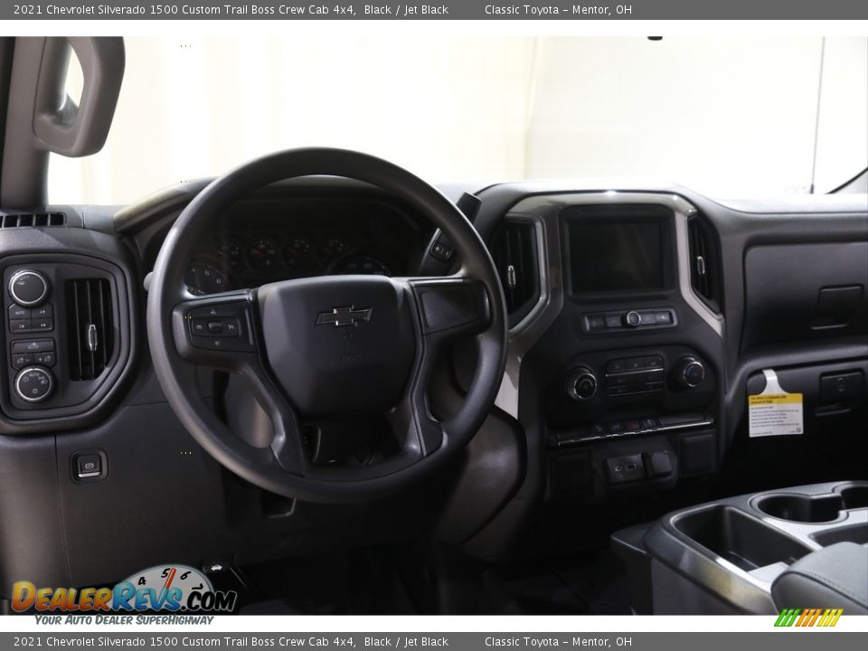 2021 Chevrolet Silverado 1500 Custom Trail Boss Crew Cab 4x4 Black / Jet Black Photo #7