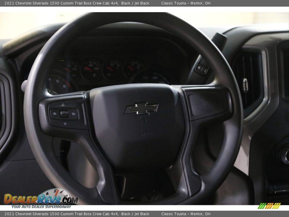 2021 Chevrolet Silverado 1500 Custom Trail Boss Crew Cab 4x4 Black / Jet Black Photo #8