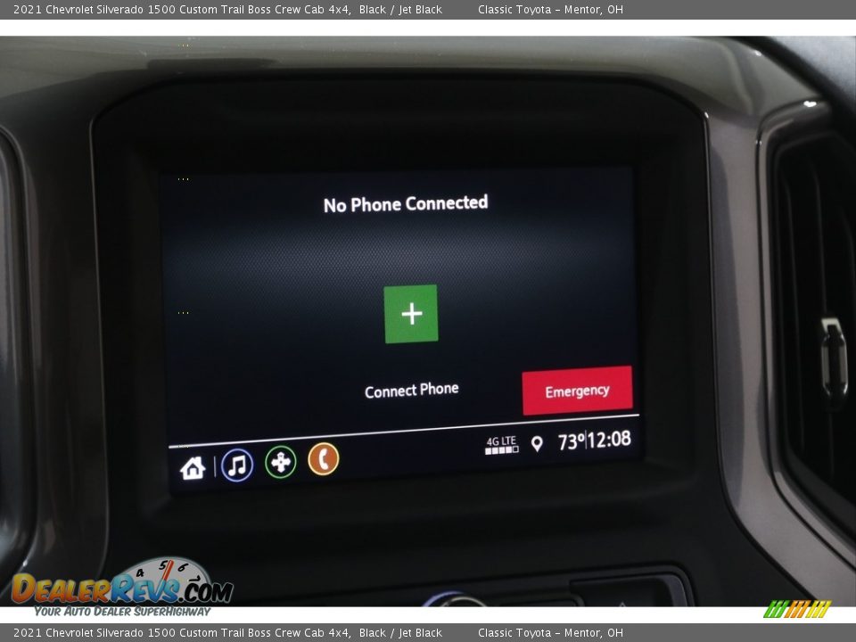 2021 Chevrolet Silverado 1500 Custom Trail Boss Crew Cab 4x4 Black / Jet Black Photo #10