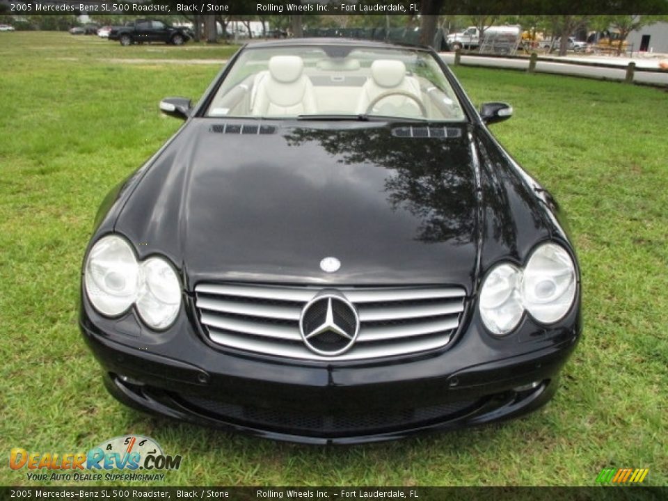 2005 Mercedes-Benz SL 500 Roadster Black / Stone Photo #8