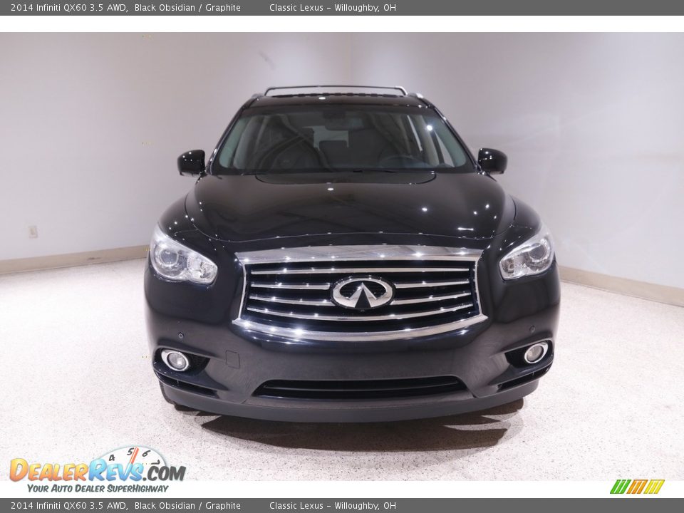 2014 Infiniti QX60 3.5 AWD Black Obsidian / Graphite Photo #2