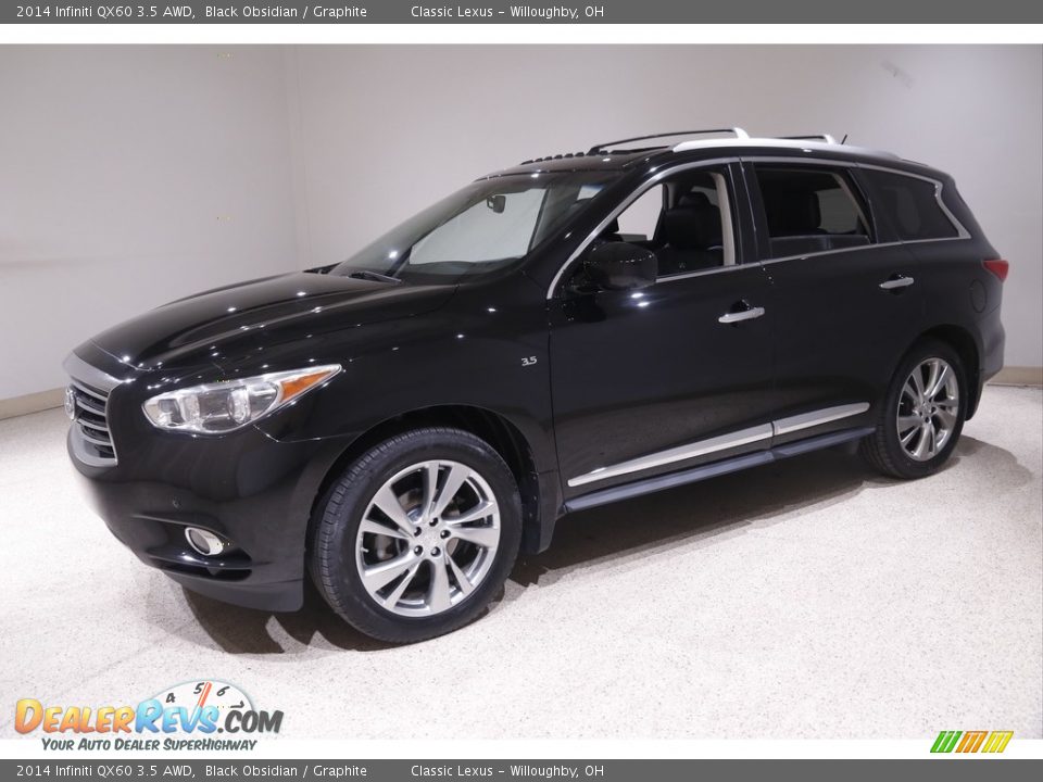 2014 Infiniti QX60 3.5 AWD Black Obsidian / Graphite Photo #3