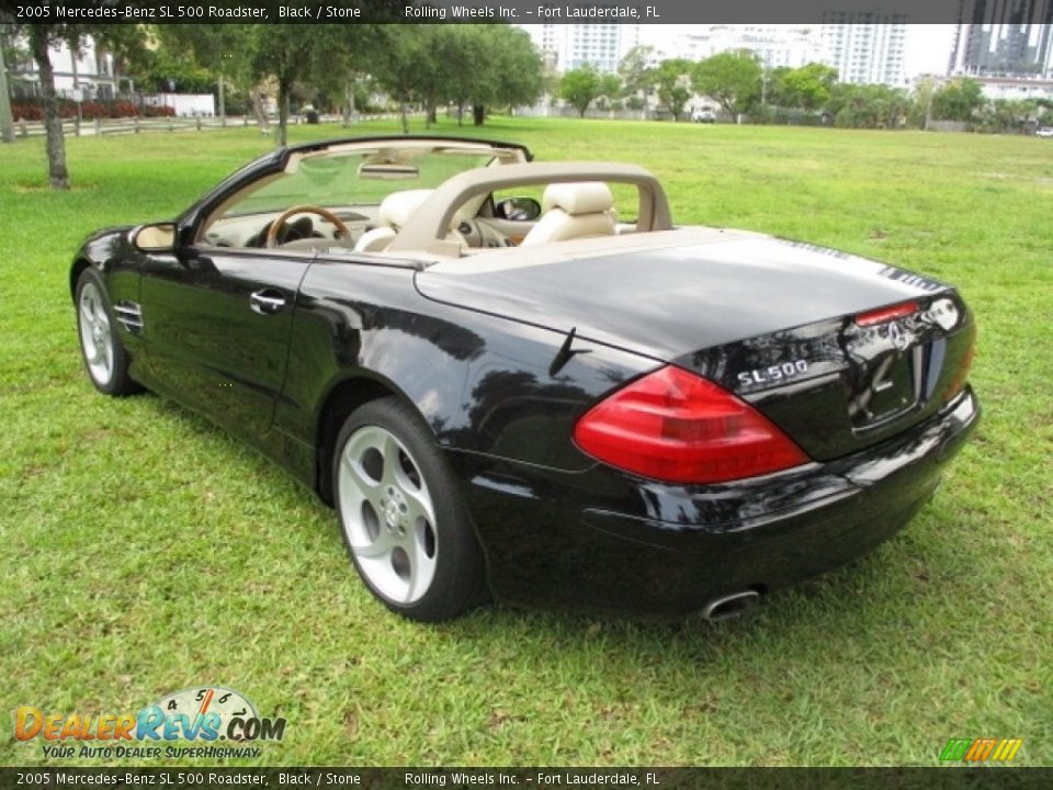 2005 Mercedes-Benz SL 500 Roadster Black / Stone Photo #13