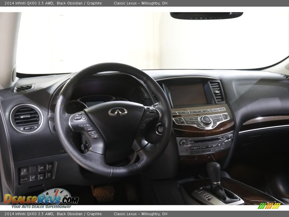 2014 Infiniti QX60 3.5 AWD Black Obsidian / Graphite Photo #6