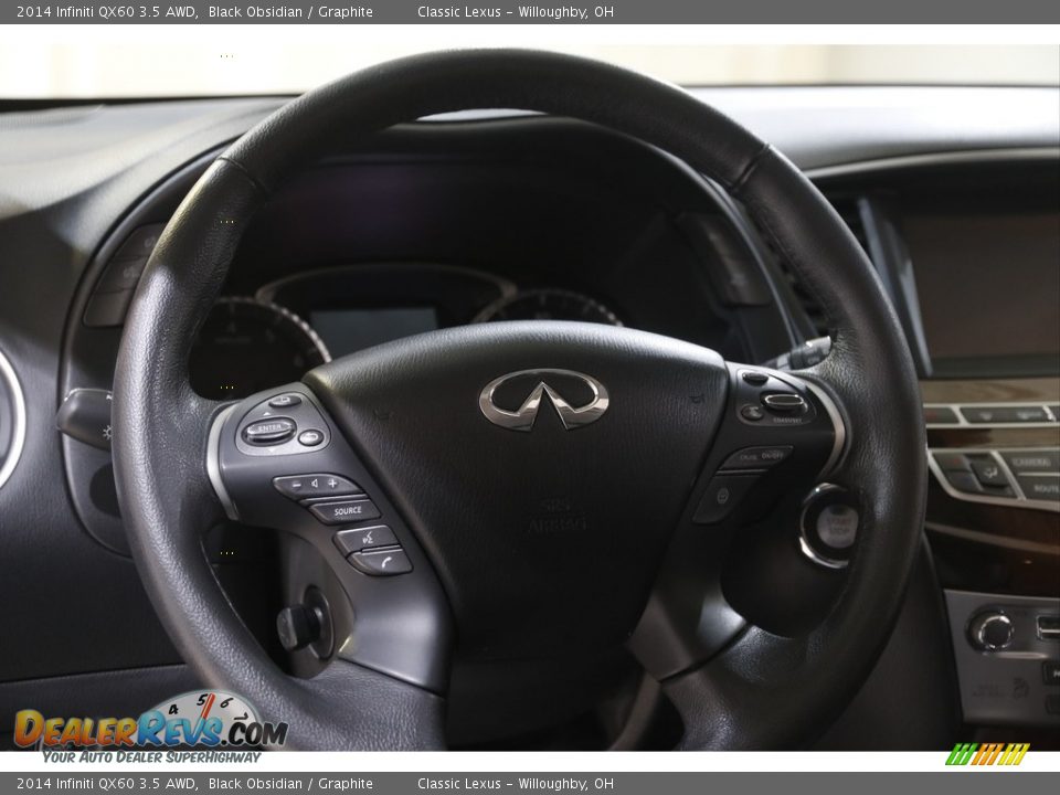 2014 Infiniti QX60 3.5 AWD Black Obsidian / Graphite Photo #7