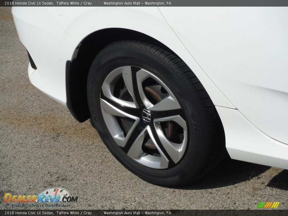 2018 Honda Civic LX Sedan Taffeta White / Gray Photo #3